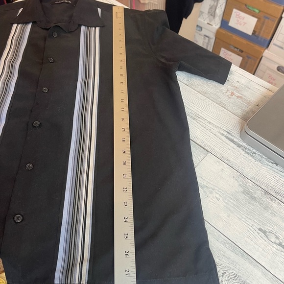 A(X)IST Button Down Strip Collar Shirt Medium - Picture 8 of 8